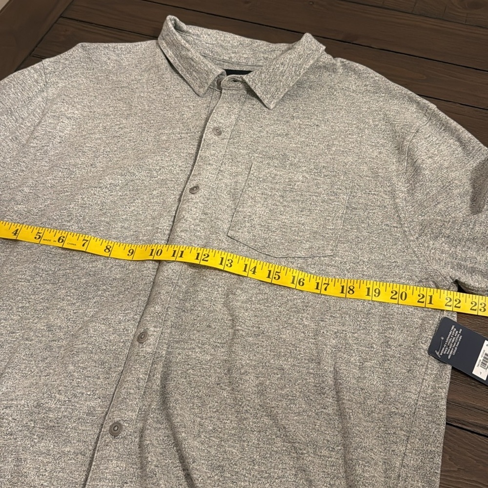 Lucky Brand Tencel Knit Shirt Top Men Sz Large Gray - Picture 5 of 7
